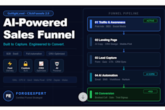 build ai powered landing page sales funnel in gohighlevel or clickfunnels 2 0