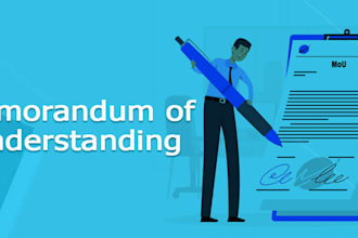 draft professional memorandum of understanding mou contracts and legal agreement
