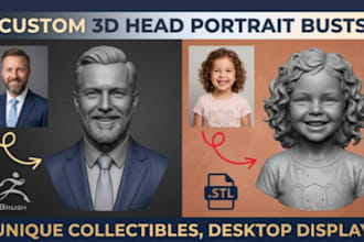 sculpt a realistic 2d photo to 3d bust 3d face model for blender 3d printing