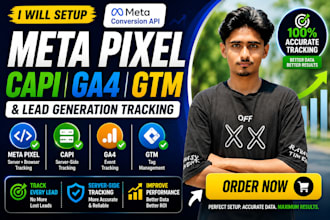 setup meta pixel capi ga4 GTM and lead generation tracking