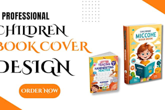 create children book cover illustration, kids ebook, amazon KDP paperback cover
