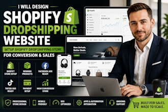 design shopify dropshipping website, setup shopify dropshipping store for brands