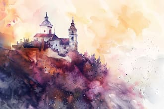draw watercolor portrait illustration