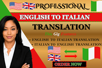 do expert english and italian book translation and proofread your italian book
