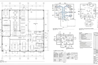 prepare complete construction permit drawings and mep plans