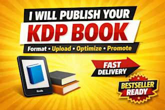 format, publish and promote your book on amazon KDP kindle paperback