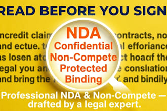 draft a non disclosure agreement and non compete agreement nda