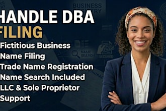 file dba, fictitious business name, trade name registration in any US state