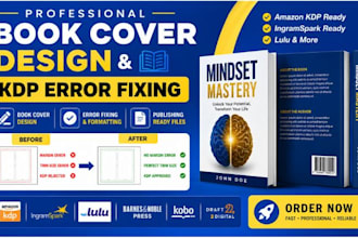 fix margin errors, rejected book files and design professional book covers