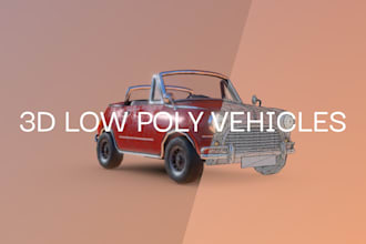 model game ready low poly vehicles