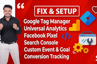 setup ga4, GTM, meta pixel, fb capi and shopify tracking