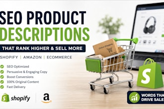 write seo product description amazon listing shopify description copywriting