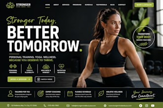 wix website for gym, fitness coach website wix, yoga studio website wix