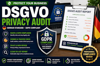 perform a dsgvo privacy audit and provide a gdpr compliance fix list