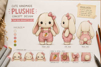 design cute handmade plushie concepts