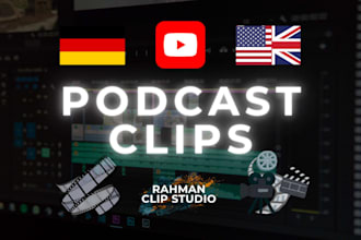 podcast clips in english or german