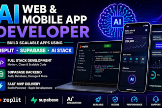 ai mobile apps ai web apps replit, supabase lovable ai saas full stack software