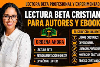 ofrezco lectura beta y comentarios honestos para libros cristianos