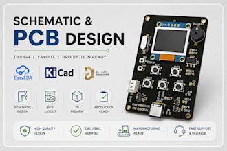 design custom pcb and hardware for esp32 stm32 arduino projects