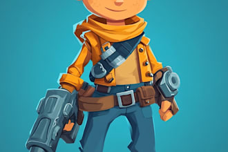 draw 2d game character or 2d character