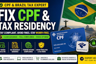 fix brazil cpf and tax residency issues