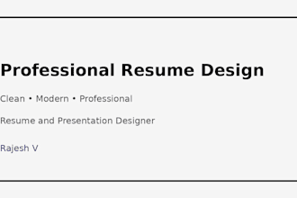 create a professional ats friendly resume design
