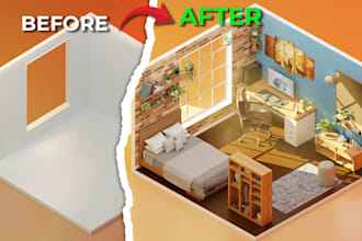 design stunning 3d romm and interiors designs