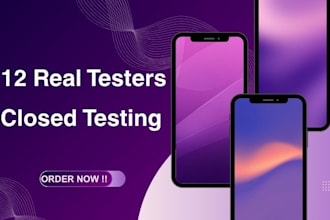 provide 12 testers closed testing 20 testers mobile app testing 12 testers