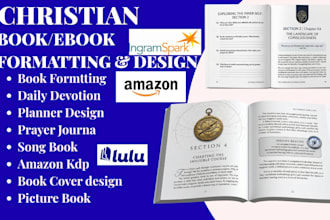 format christian daily devotional book, design prayer journal, workbook for kdp