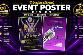 create professional event posters for party and events