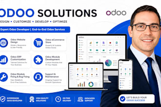 design odoo website, odoo ecommerce, odoo erp as odoo developer, fix odoo module