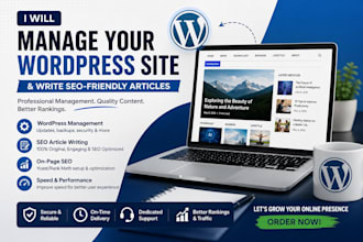 manage wordpress website with SEO blog writing service