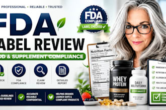 review food product and supplement labels for fda compliance