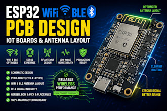 design esp32 wifi ble pcb, bluetooth low energy iot boards and antenna layout