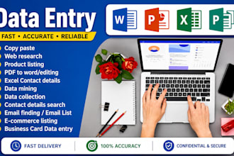 do accurate data entry and typing work in excel and word
