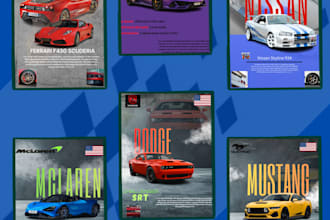 create aesthetic custom car poster art
