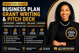 write sba and nonprofit business plans with financial projections