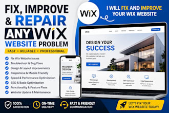 fix wix website, improve wix website, troubleshoot and repair any wix website