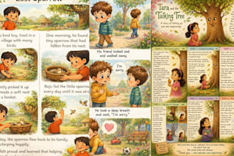 draw comic book illustration, children book illustration, story book comic