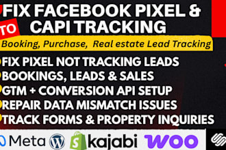 repair pixel tracking issues conversion api setup data mismatch real estate site