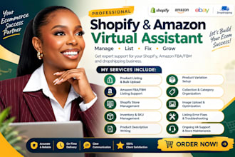 shopify amazon fba fbm ecommerce dropshipping listing error fixes store coach va