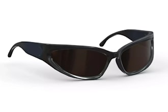 design 3d sunglasses and 3d eyewear design, modeling and 3d rendering