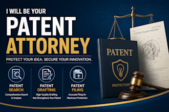 be patent attorney for patent search, patent drafting and filing