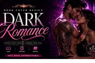 create a romantic couples cover art for ebook and paperback self publishing