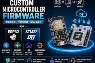 custom microcontroller firmware for esp32 with bluetooth, sensors and iot