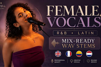 record soulful rnb and latin female vocals