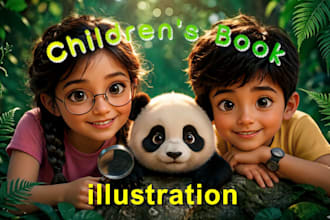 illustrate a captivating whimsical children story book with cartoon art