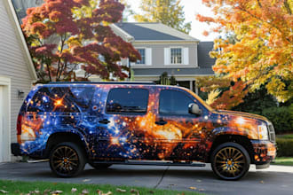 do van wrap design, car wrap design, truck wrap design