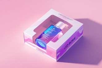 create modern product packaging design with dieline