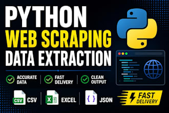 python web scraping data extraction and automation